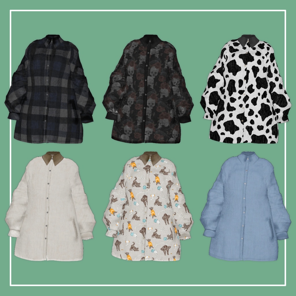 【VRChat】Grus / Lapwing専用 BIG Shirt(MA対応)