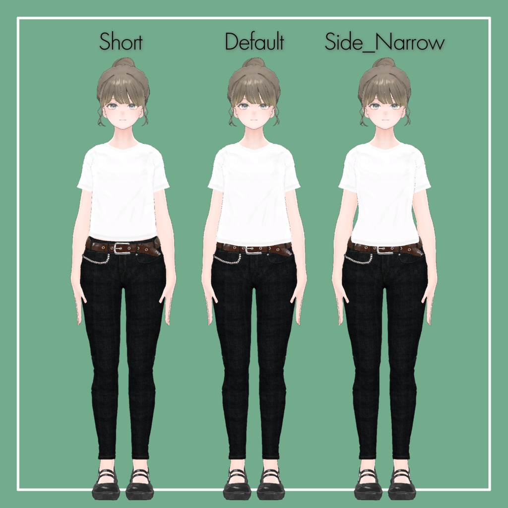 【VRChat】Lowtus専用 T-シャツ&スキニー(MA対応)