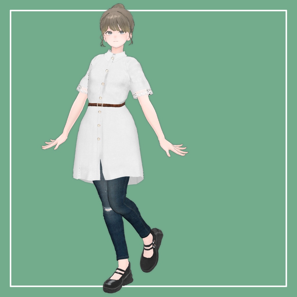 【VRChat】Lowtus専用 T-シャツ&スキニー(MA対応)