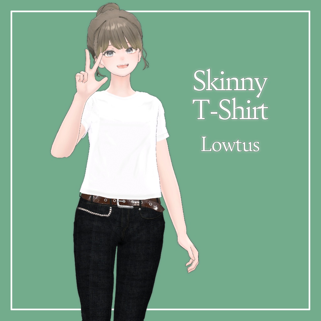 【VRChat】Lowtus専用 T-シャツ&スキニー(MA対応)