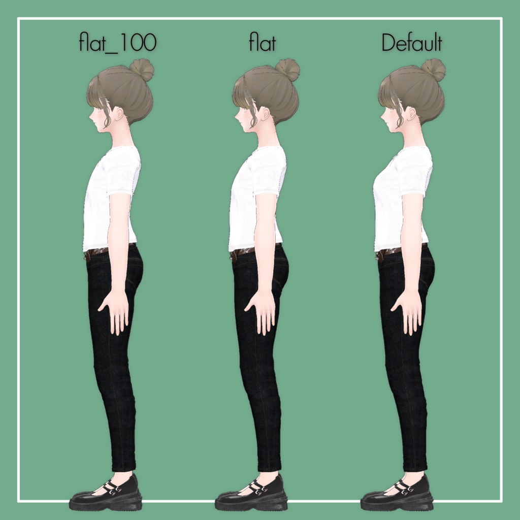 【VRChat】Lowtus専用 T-シャツ&スキニー(MA対応)