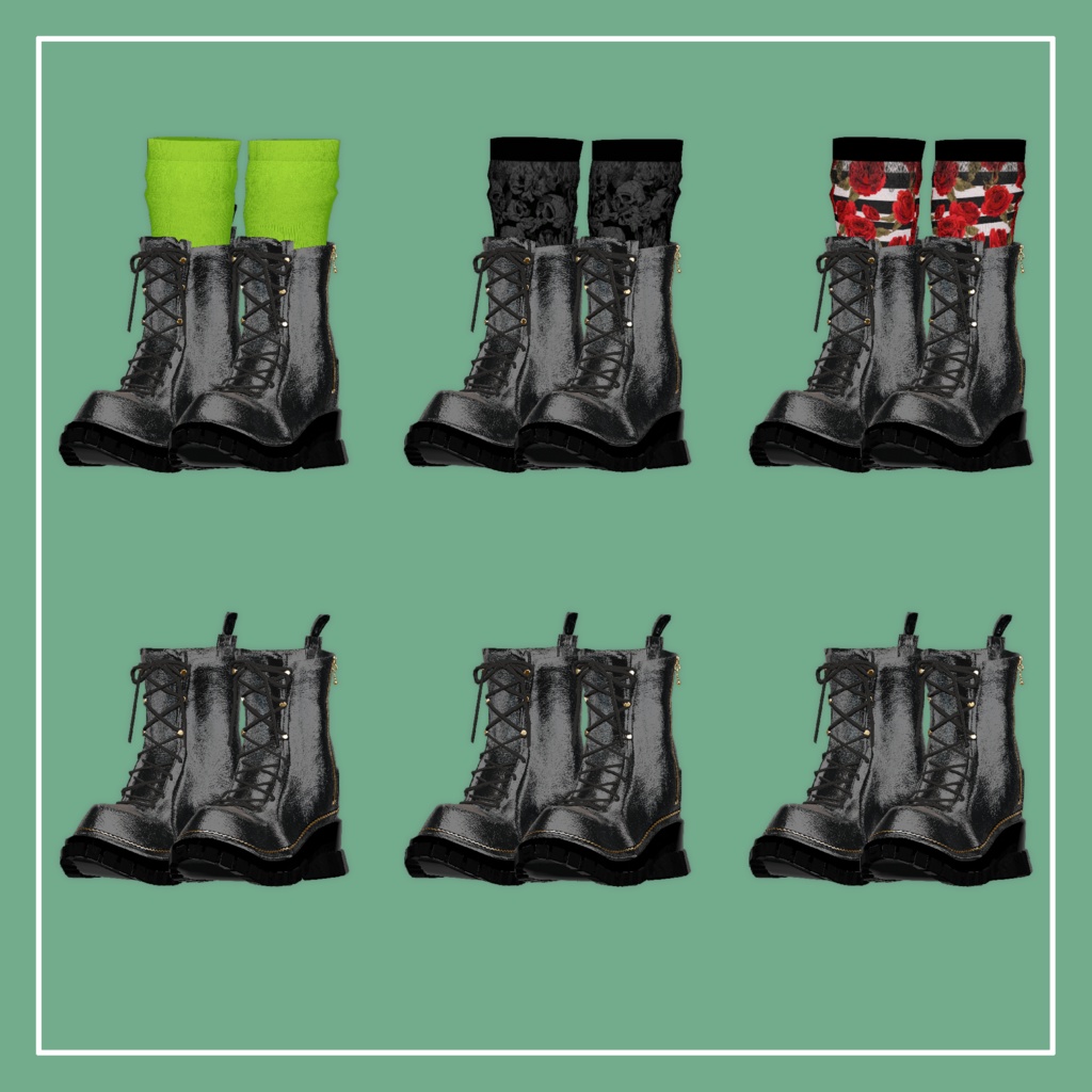 【VRChat】Lowtus専用 8Hole Boots(MA対応)