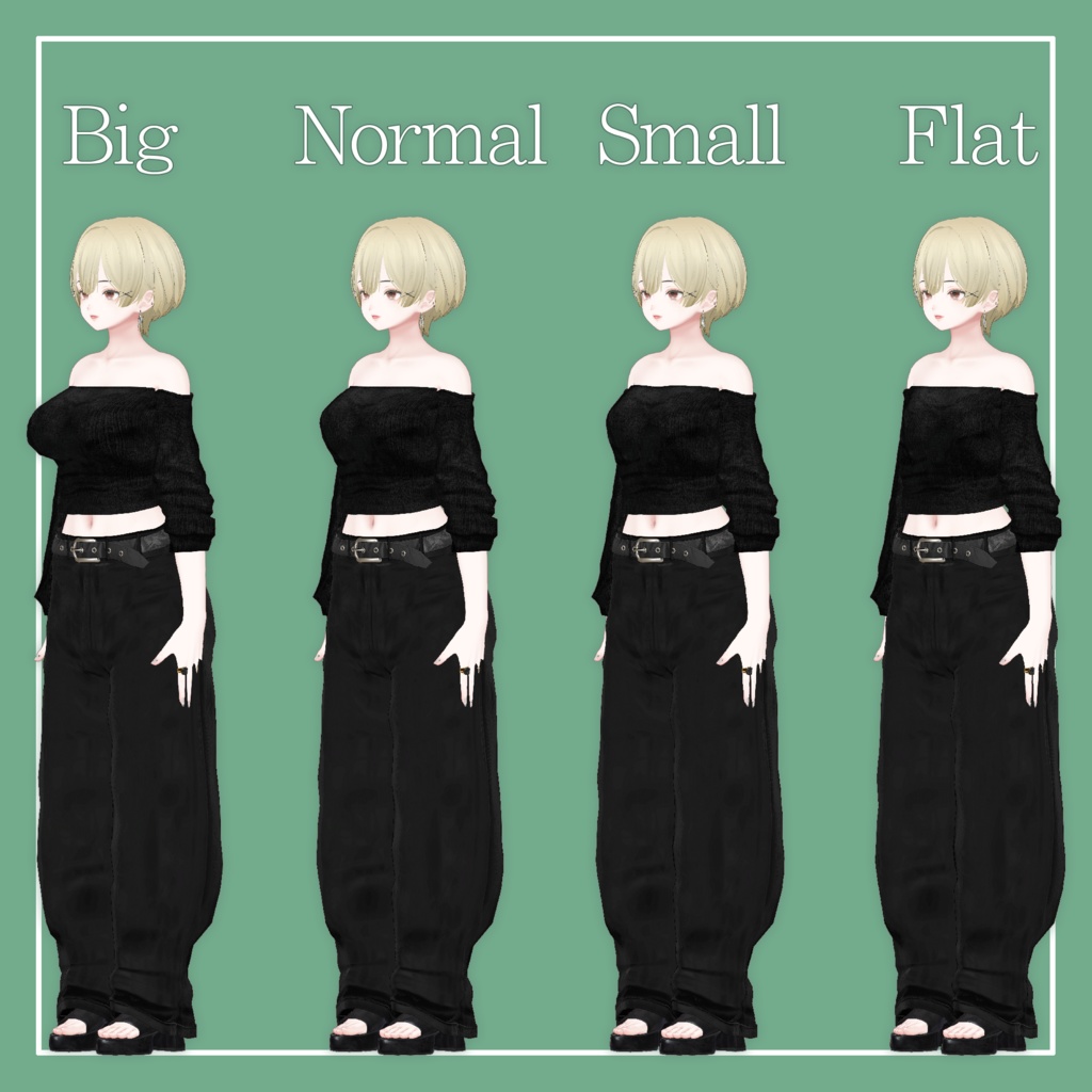 【VRChat】森羅専用 ショートオフショルダー(MA対応)