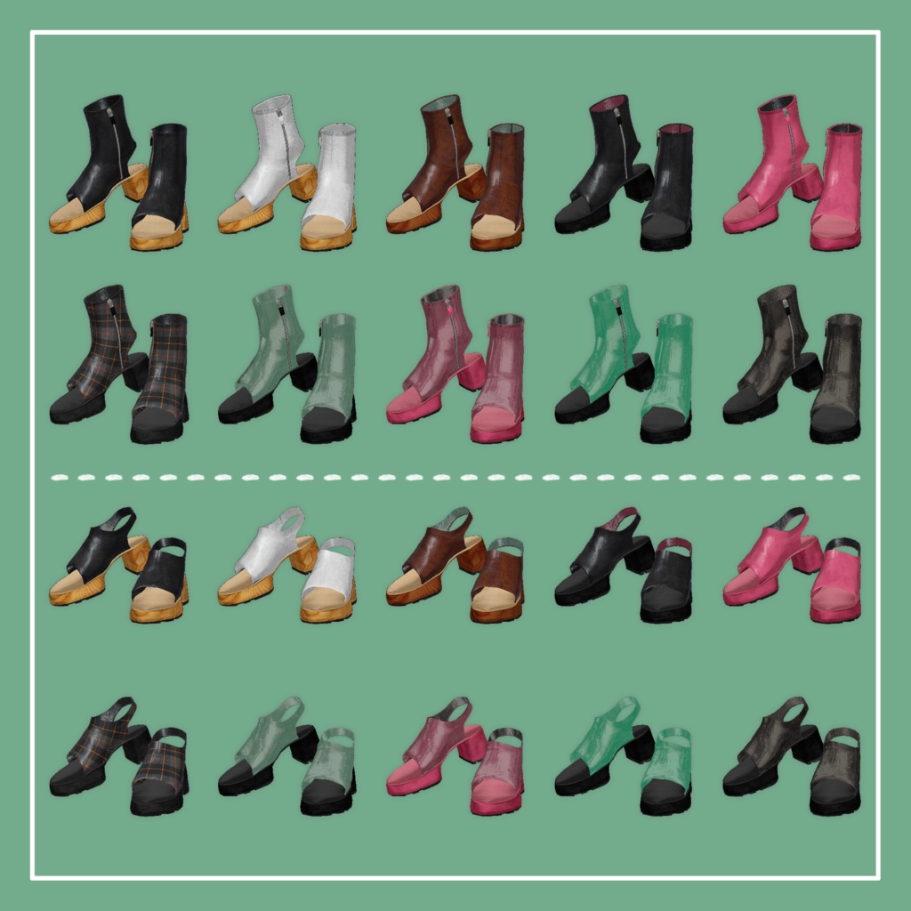 【VRChat】Marycia専用 ブーツサンダル(MA対応)