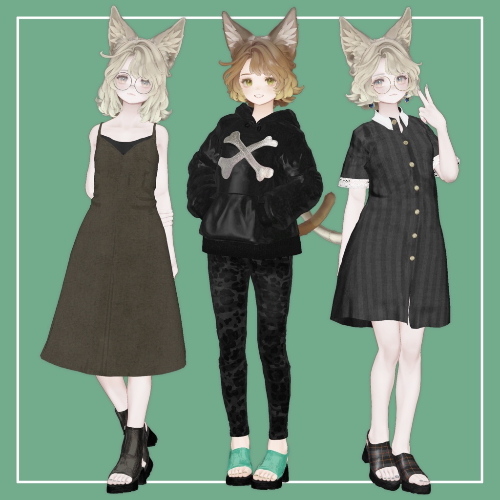 【VRChat】Marycia専用 ブーツサンダル(MA対応)