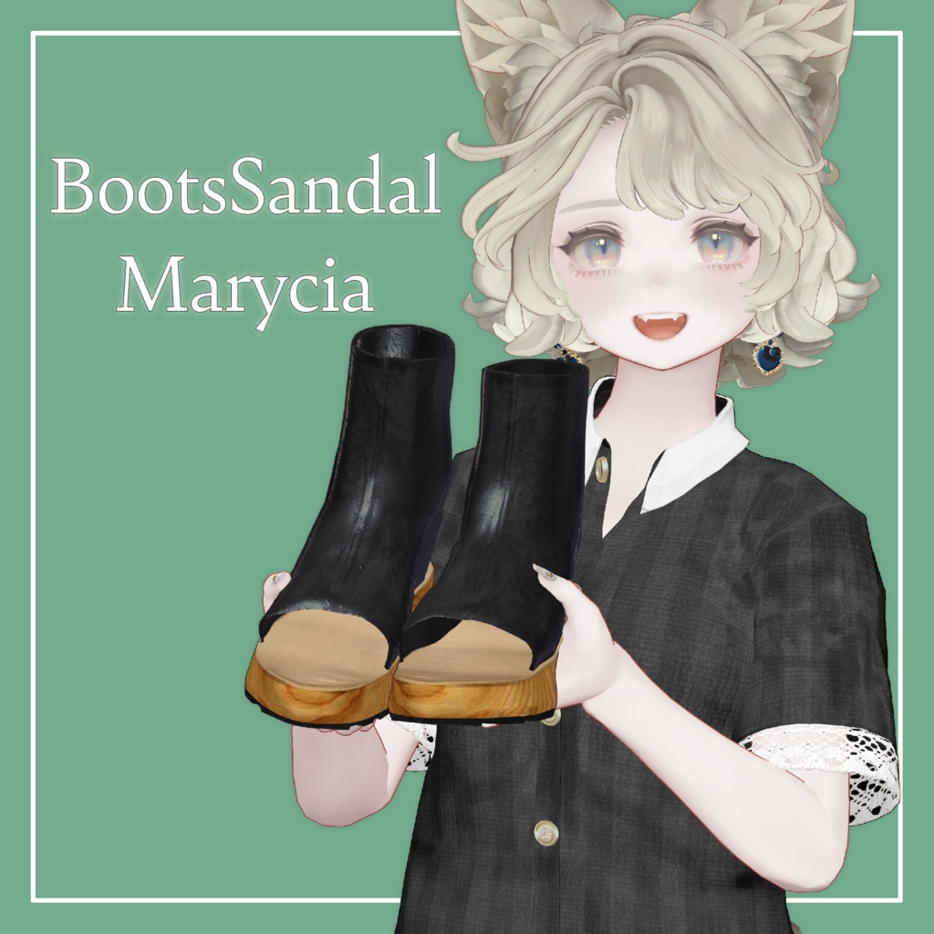 【VRChat】Marycia専用 ブーツサンダル(MA対応)