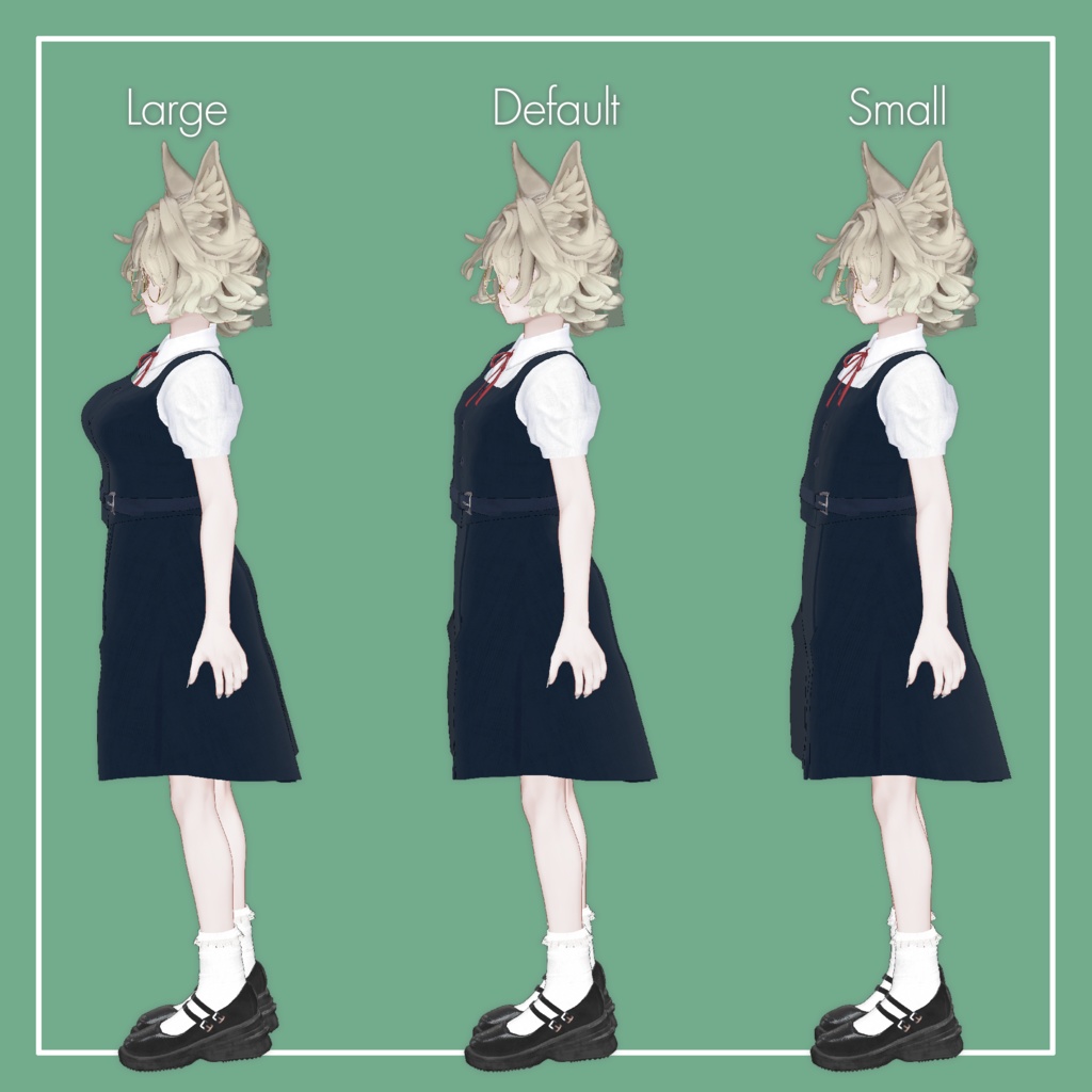 【VRChat】Marycia専用 ブラウス対応 制服キット(MA対応)