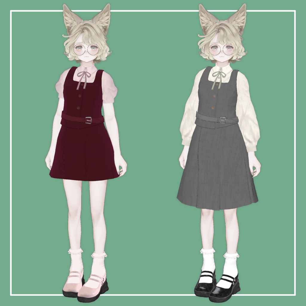 【VRChat】Marycia専用 ブラウス対応 制服キット(MA対応)