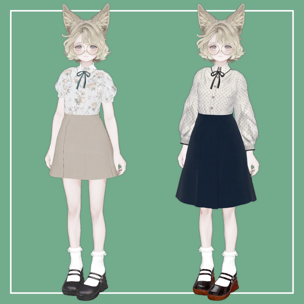 【VRChat】Marycia専用 ブラウス対応 制服キット(MA対応)