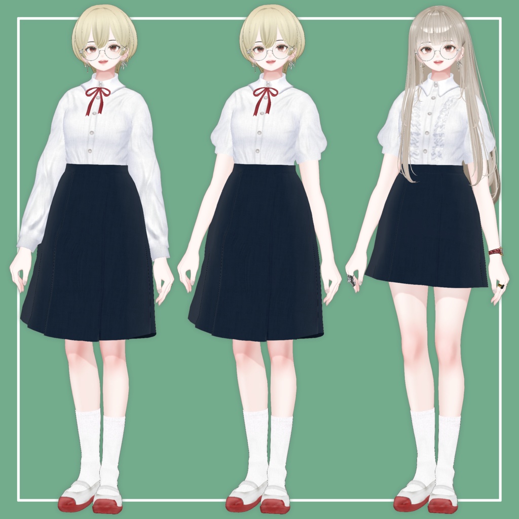 【VRChat】森羅専用 シンプル制服(MA対応)