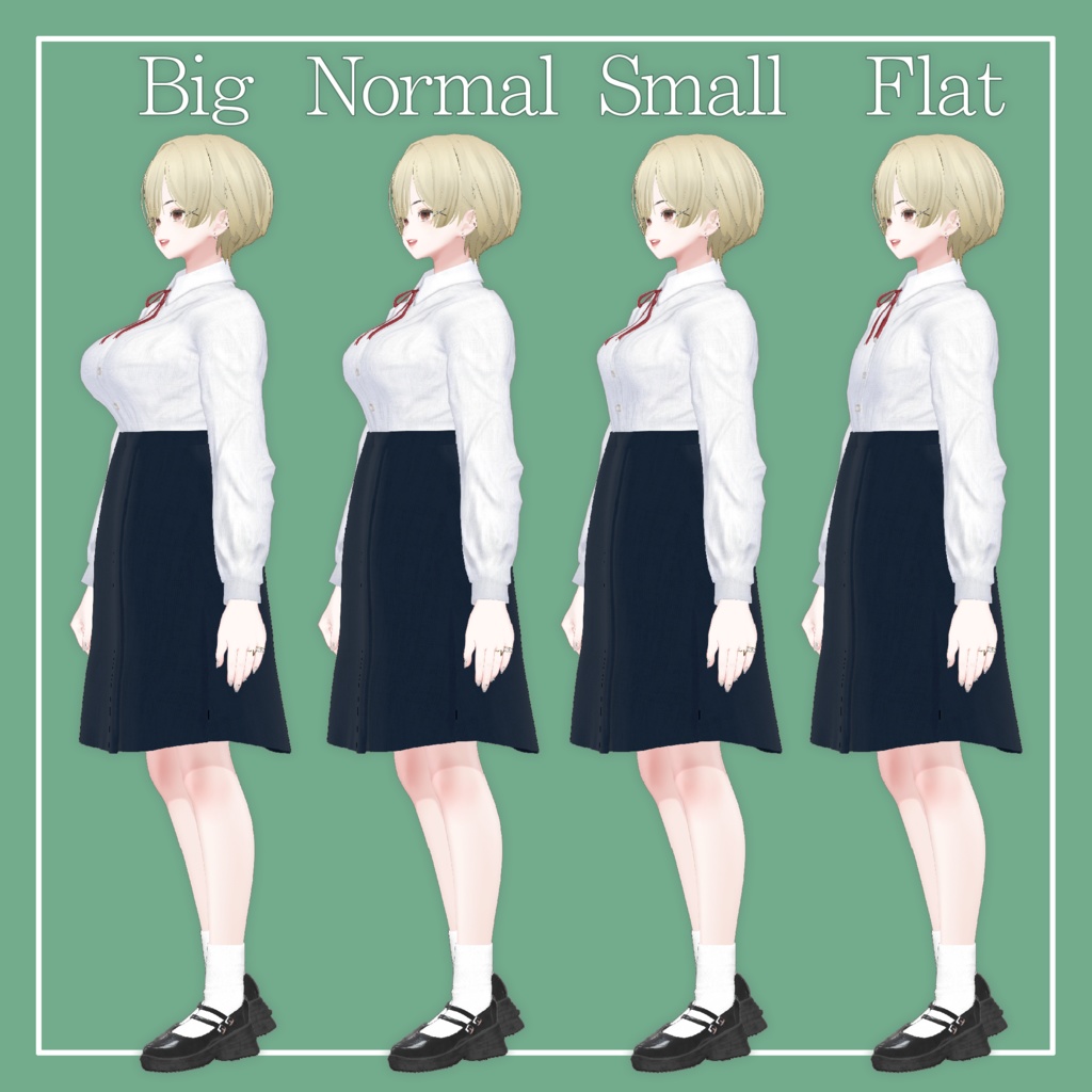 【VRChat】森羅専用 シンプル制服(MA対応)