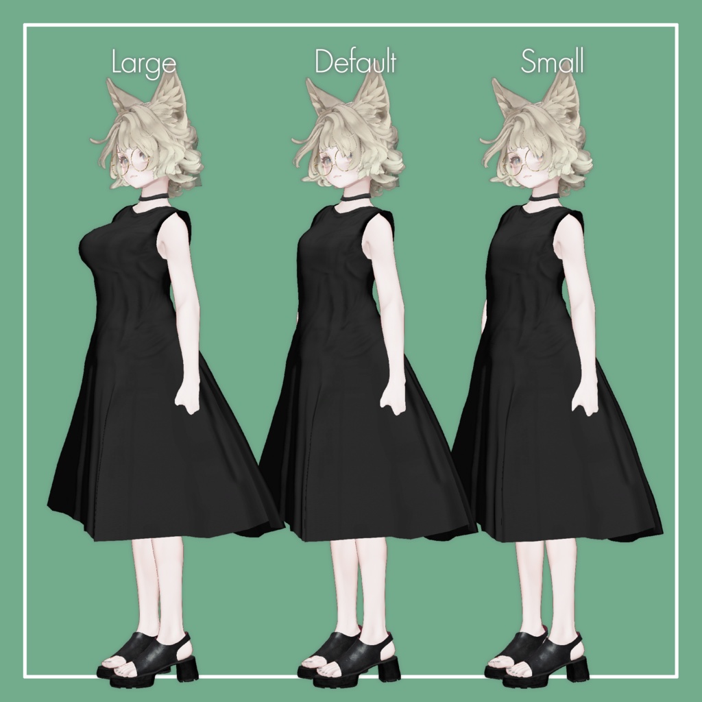 【VRChat】Marycia専用 ノースリーブワンピース(MA対応)