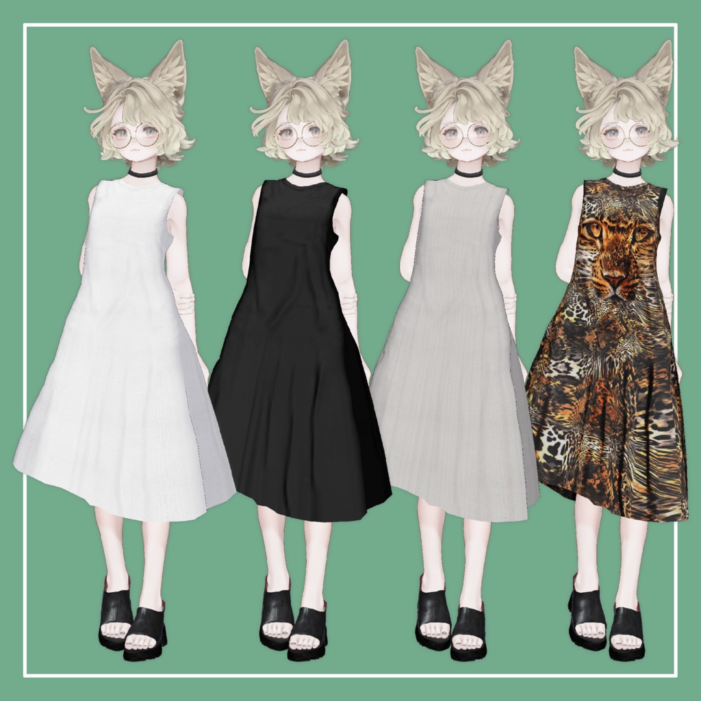 【VRChat】Marycia専用 ノースリーブワンピース(MA対応)