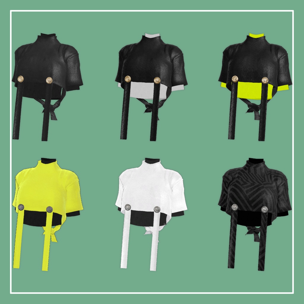 【VRChat】Marycia専用 HalfAppendTops(MA対応)