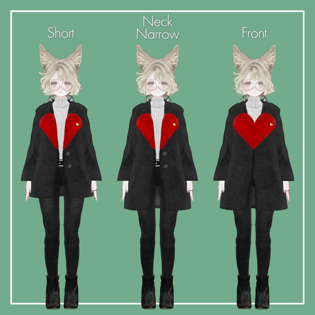 【VRChat】Marycia専用 Heart Coat(MA対応)