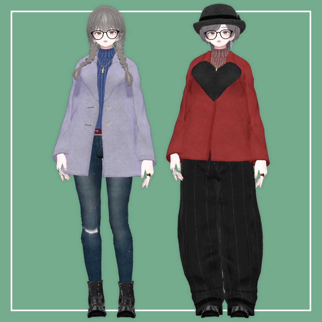【VRChat】森羅専用 Heart Coat(MA対応)