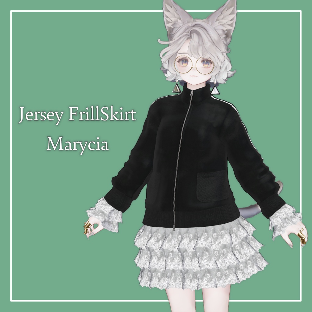【VRChat】Marycia専用 Jersey FrillSkirt(MA対応)