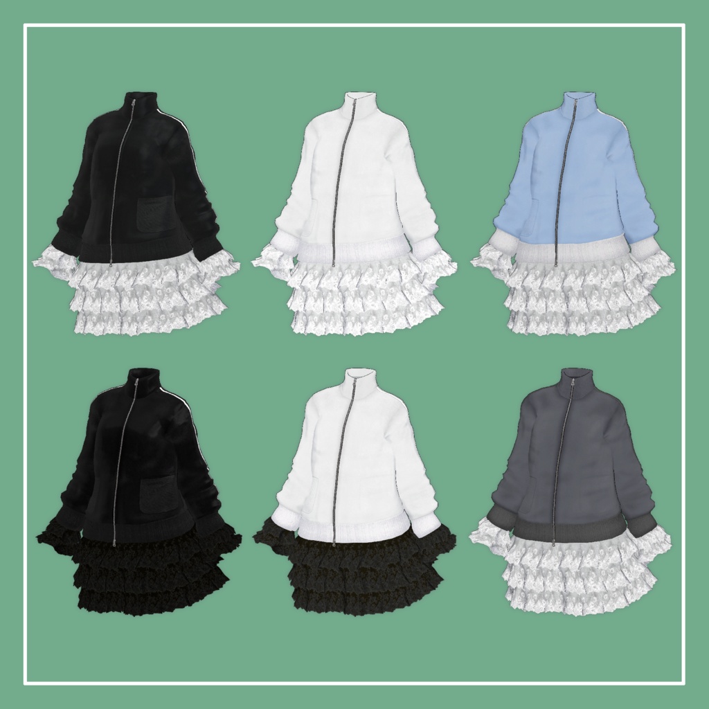 【VRChat】Marycia専用 Jersey FrillSkirt(MA対応)