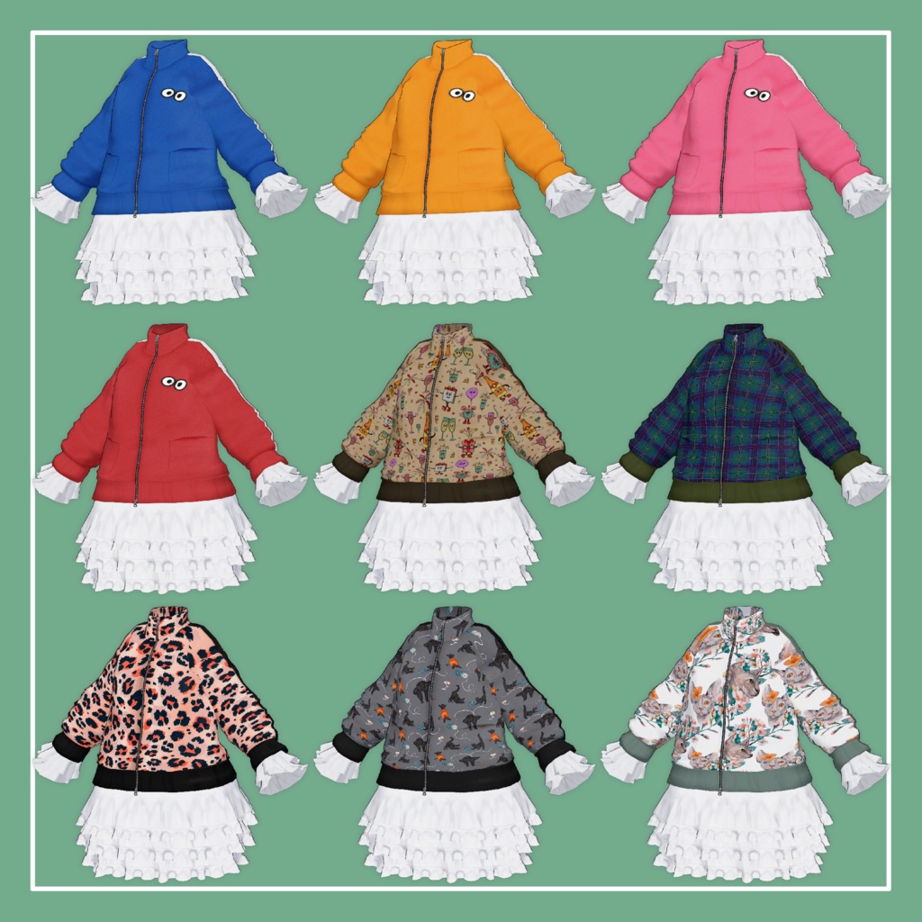 【VRChat】キプフェル専用 Jersey FrillSkirt(MA対応)