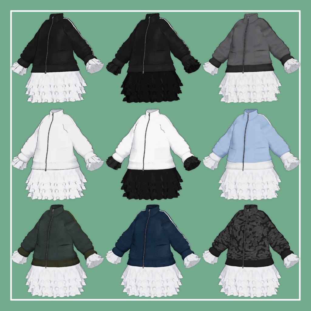 【VRChat】キプフェル専用 Jersey FrillSkirt(MA対応)