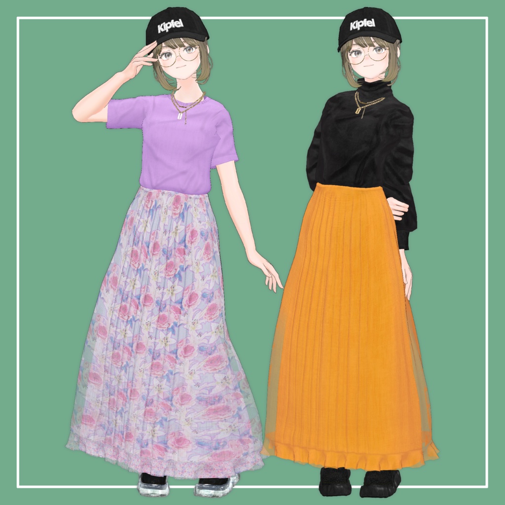 【VRChat】Lowtus専用 Airy LongSkirt(MA対応)