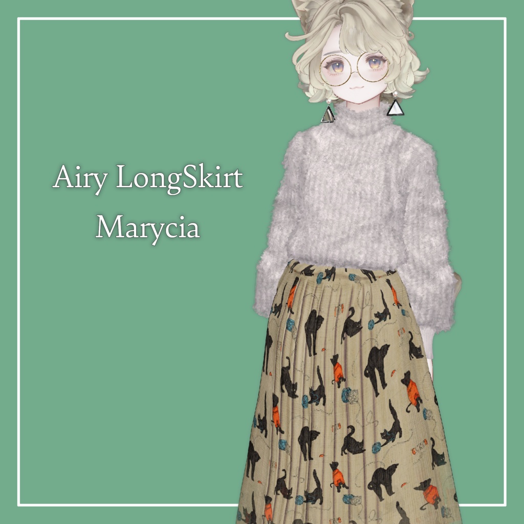【VRChat】Marycia専用 Airy LongSkirt(MA対応)