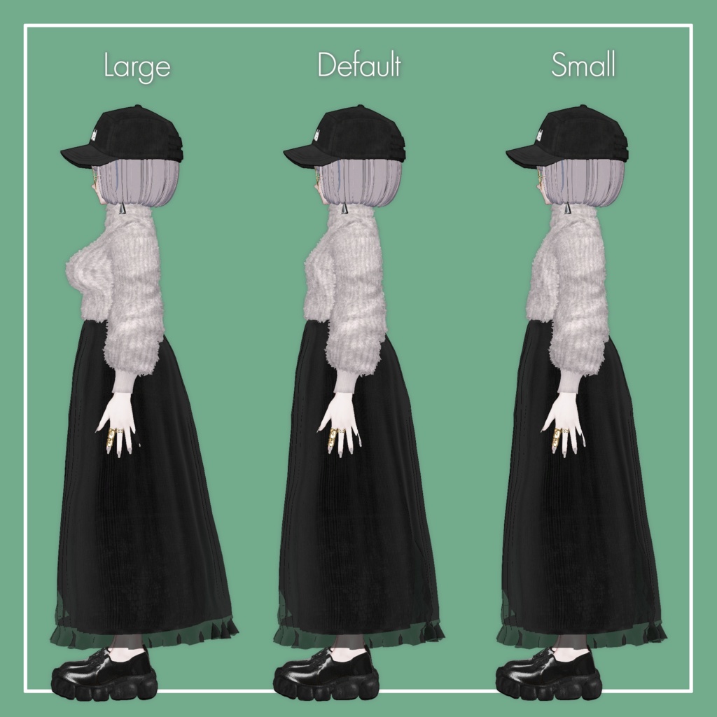 【VRChat】Marycia専用 Airy LongSkirt(MA対応)