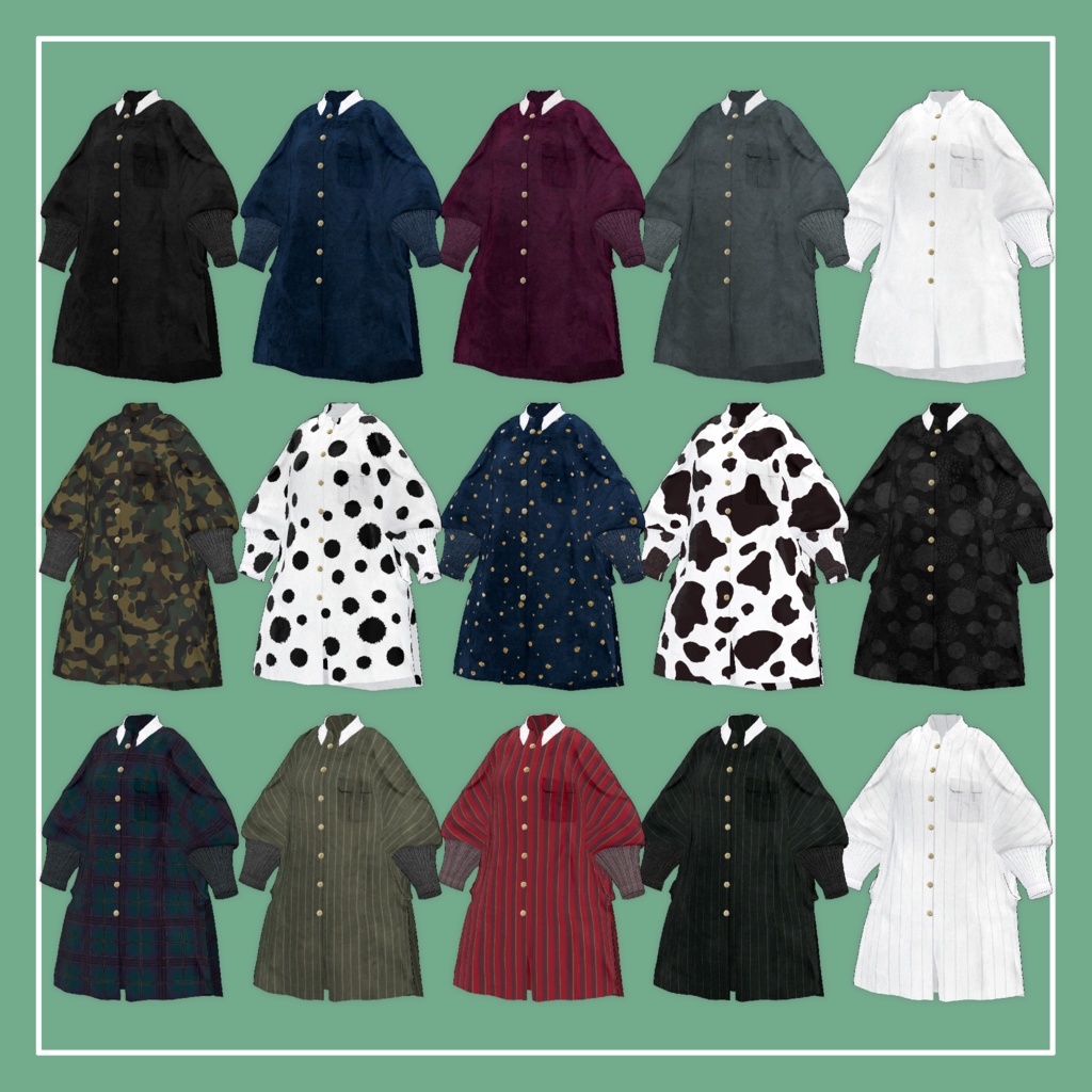 【VRChat】Marycia専用 DolmanSleeve(+Shirt)(MA対応)