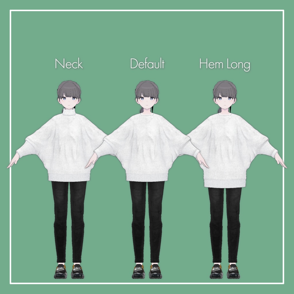 【VRChat】Lapwing専用 DolmanSleeve(MA対応)