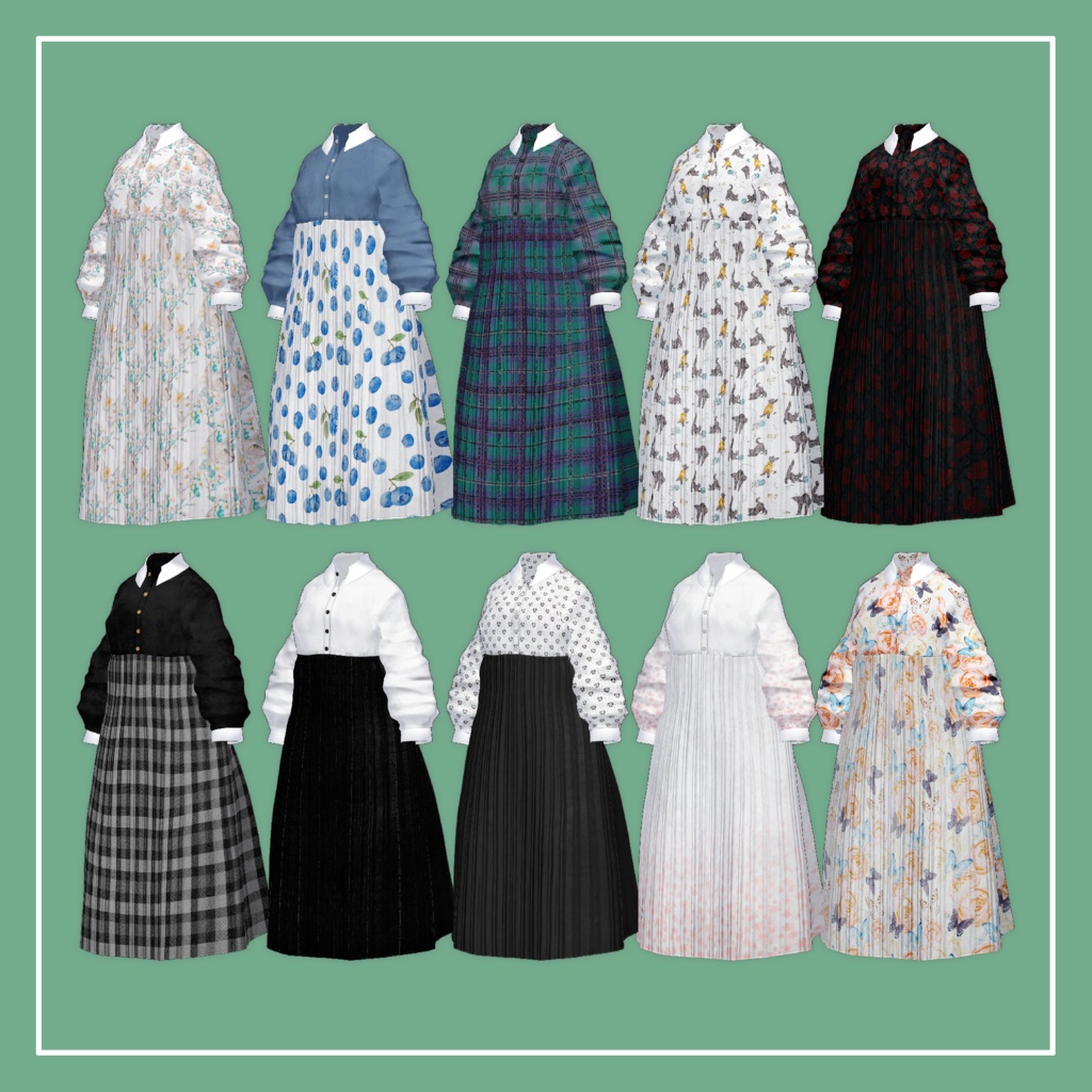 【VRChat】Marycia専用 WideShirt Onepiece(MA対応)