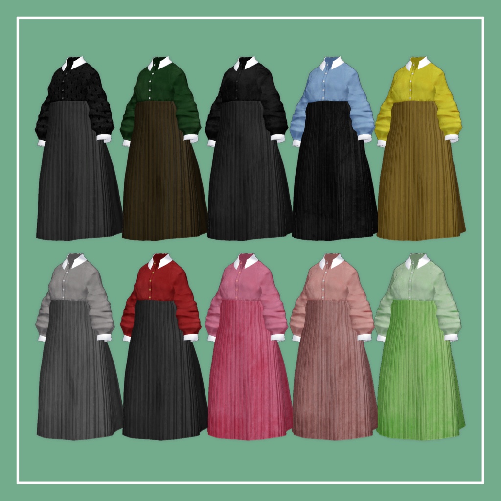 【VRChat】Marycia専用 WideShirt Onepiece(MA対応)