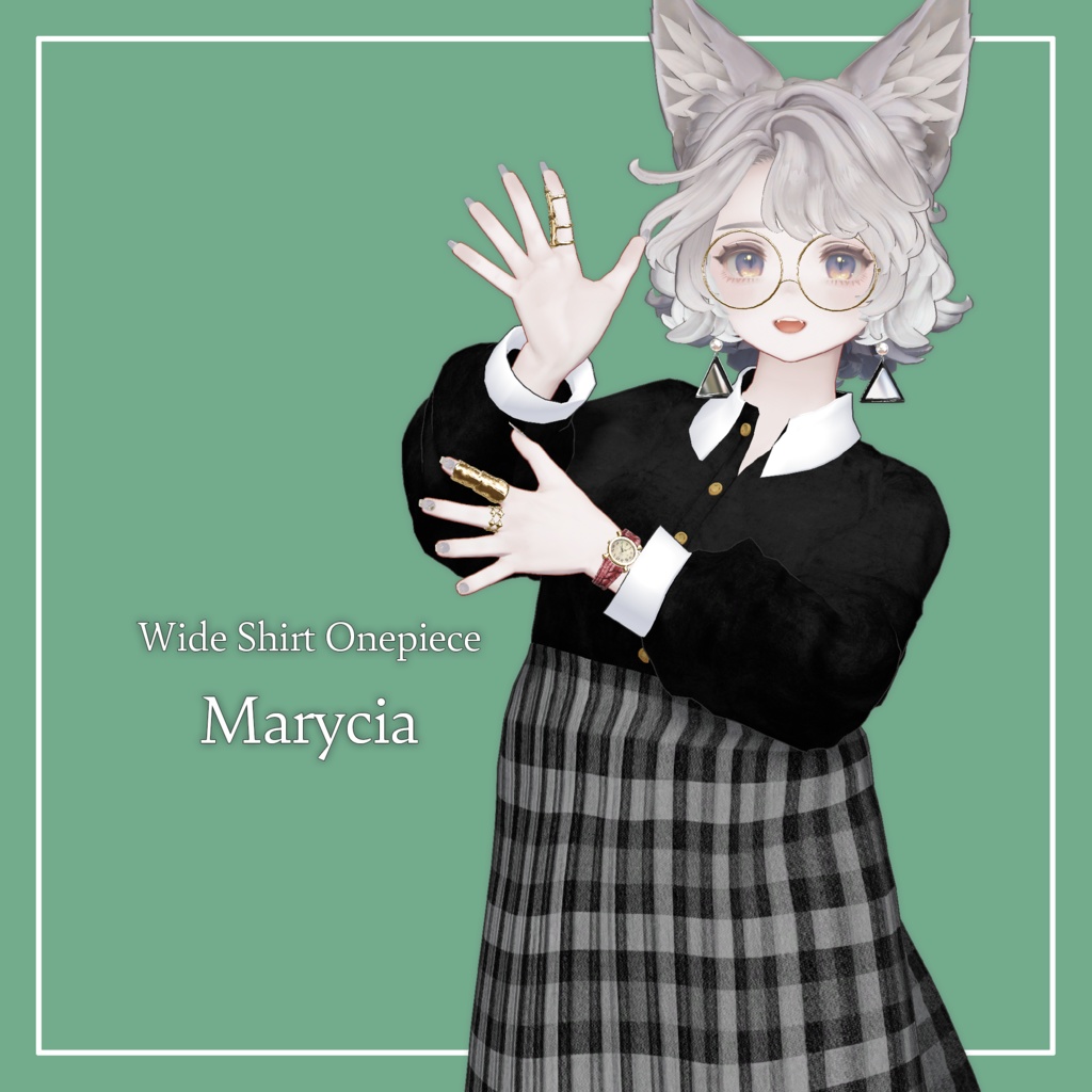 【VRChat】Marycia専用 WideShirt Onepiece（MA対応）