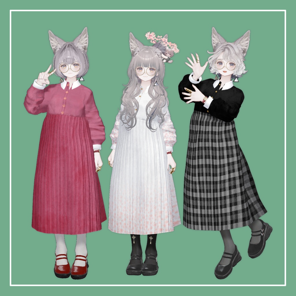 【VRChat】Marycia専用 WideShirt Onepiece(MA対応)