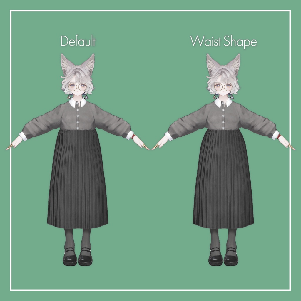 【VRChat】Marycia専用 WideShirt Onepiece(MA対応)