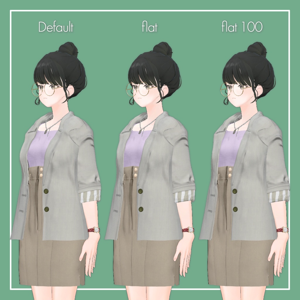 【VRChat】Lowtus専用 Jacket Set(MA対応)