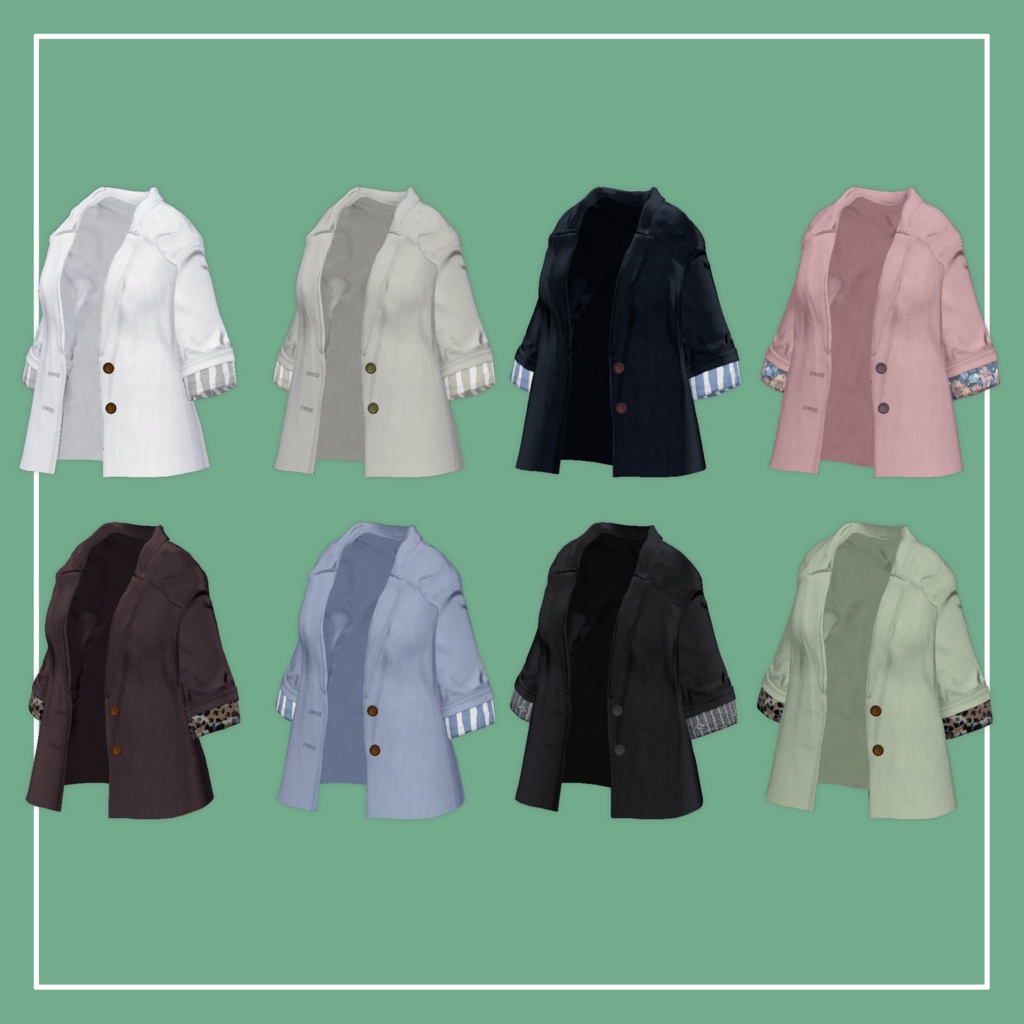 【VRChat】Lowtus専用 Jacket Set(MA対応)