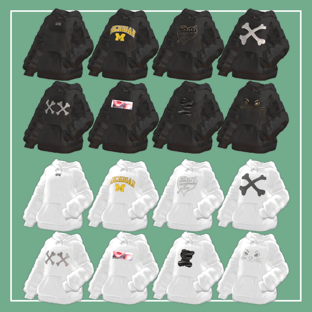 【VRChat】Lowtus専用 Hoodie(MA対応)