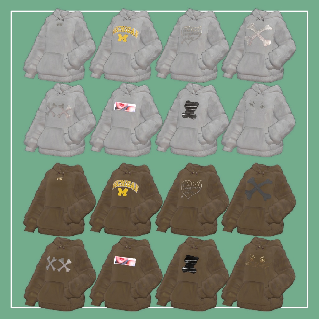 【VRChat】Lowtus専用 Hoodie(MA対応)
