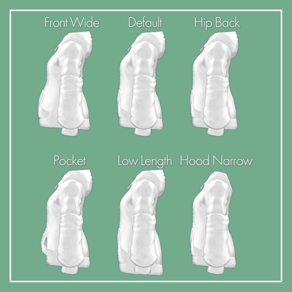 【VRChat】Lowtus専用 Hoodie(MA対応)