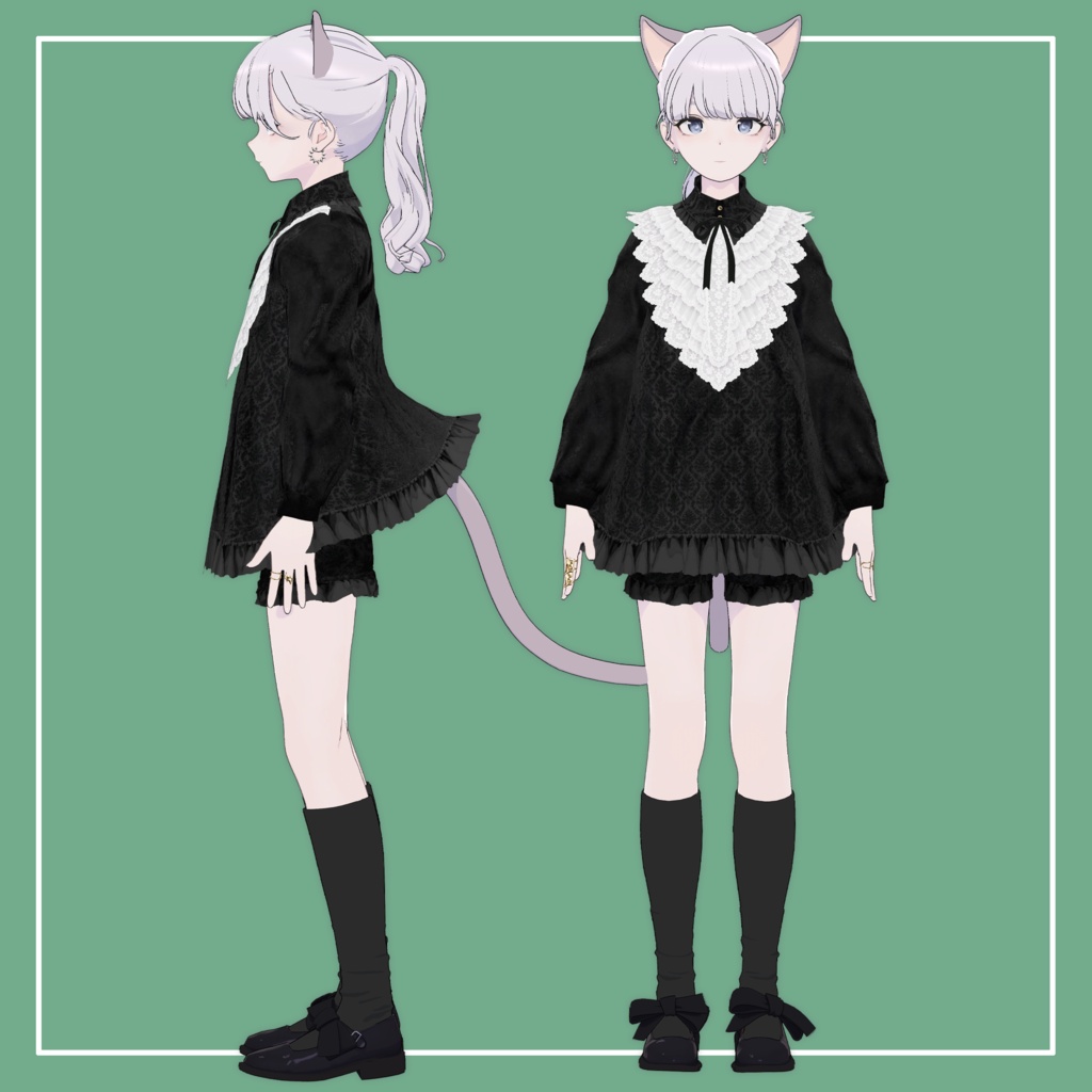 【VRChat】3アバター対応 LaceFrills Onepiece(MA対応)