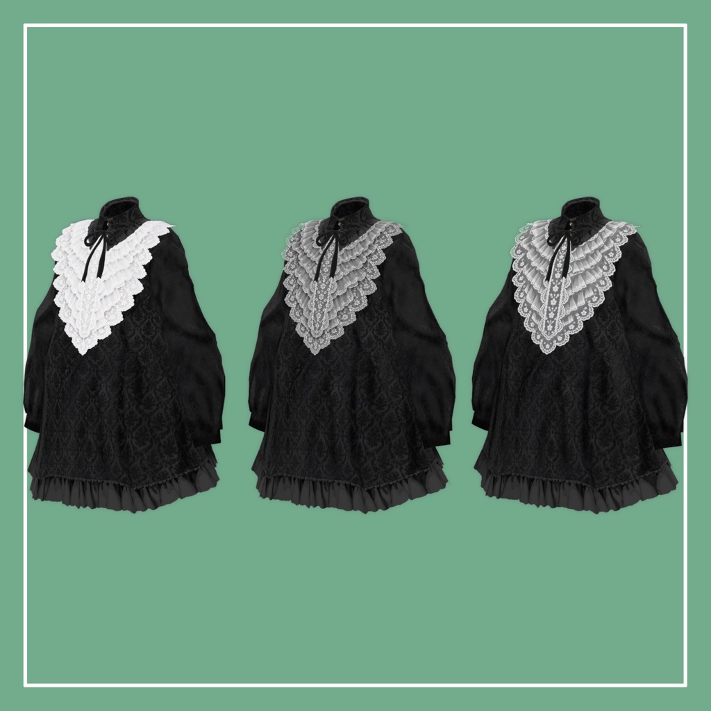 【VRChat】Marycia専用 LaceFrills Onepiece(MA対応)