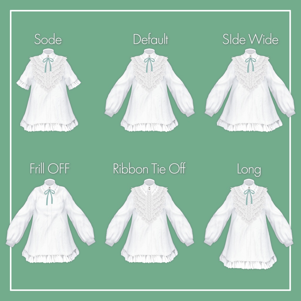 【VRChat】Marycia専用 LaceFrills Onepiece(MA対応)