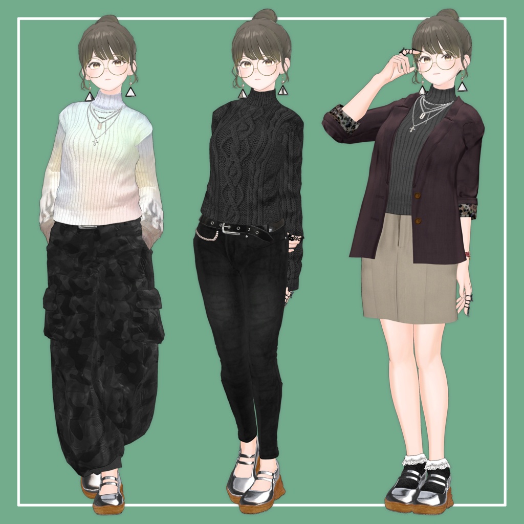 【VRChat】Lowtus専用 LongSleeve Knit(MA対応)