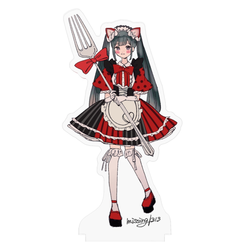 いちごメイドのアクリルフィギュア