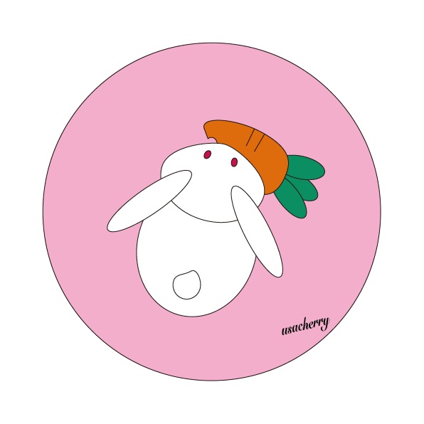 にんじんガブリうさぎ♡SNS用アイコン