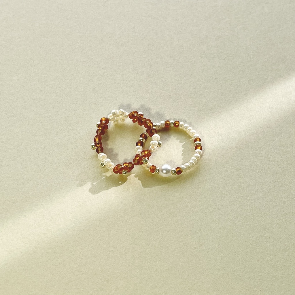 ビーズリング　フラワー　03