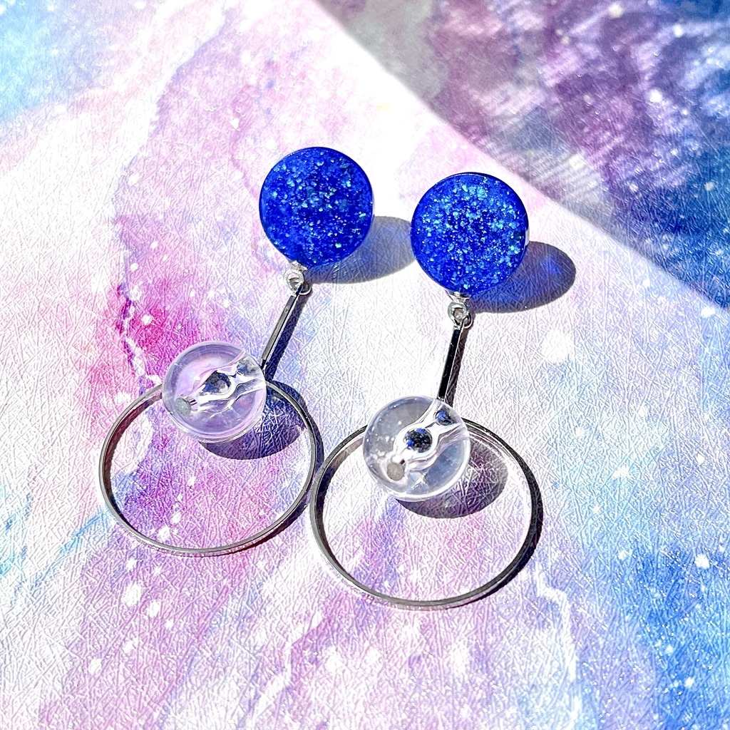 【反射】 ピアス ([他種･樹脂]ピアス･イヤリングに変更可) 