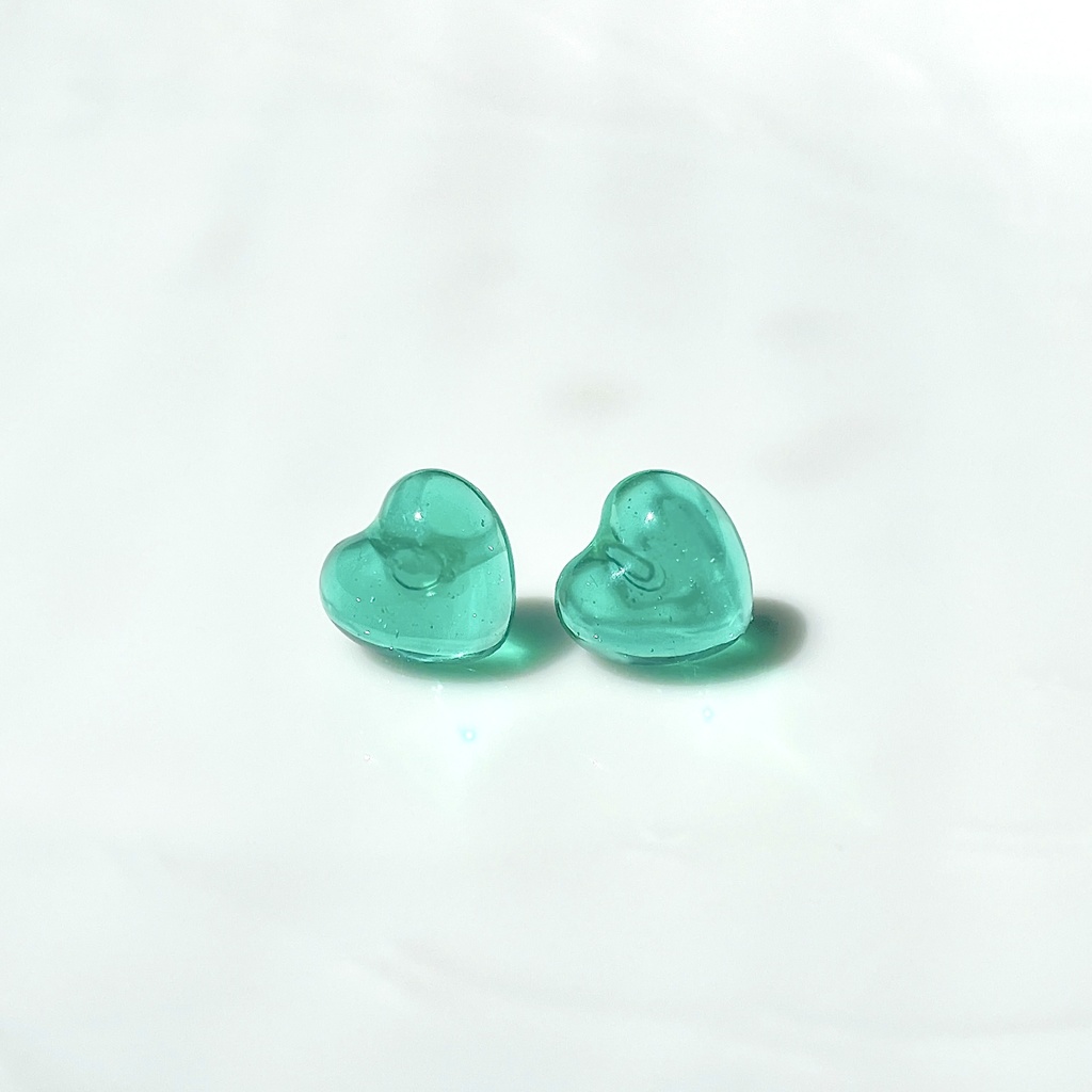 【ピュア】 クリアカラー 5種 ハート レディース ピアス ネックレス セット