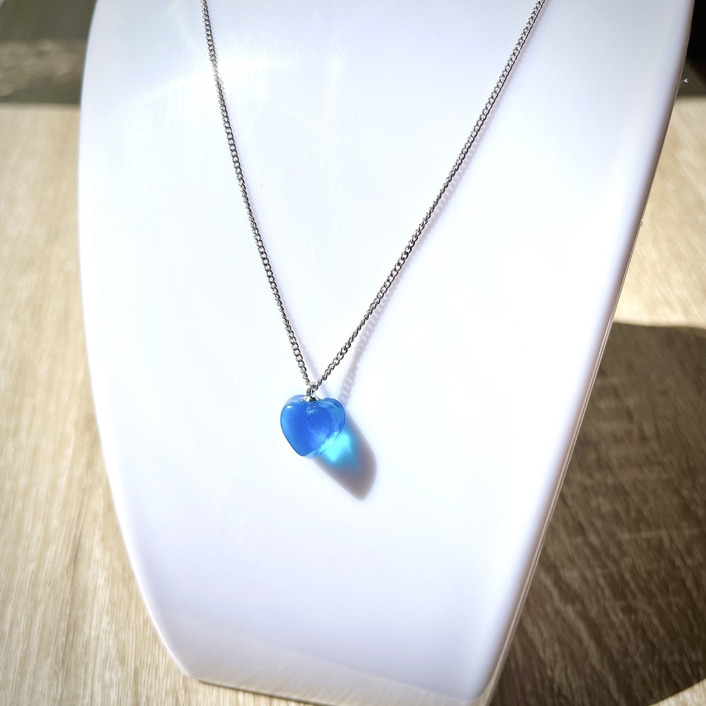 【ピュア】 クリアカラー 5種 ハート レディース ピアス ネックレス セット