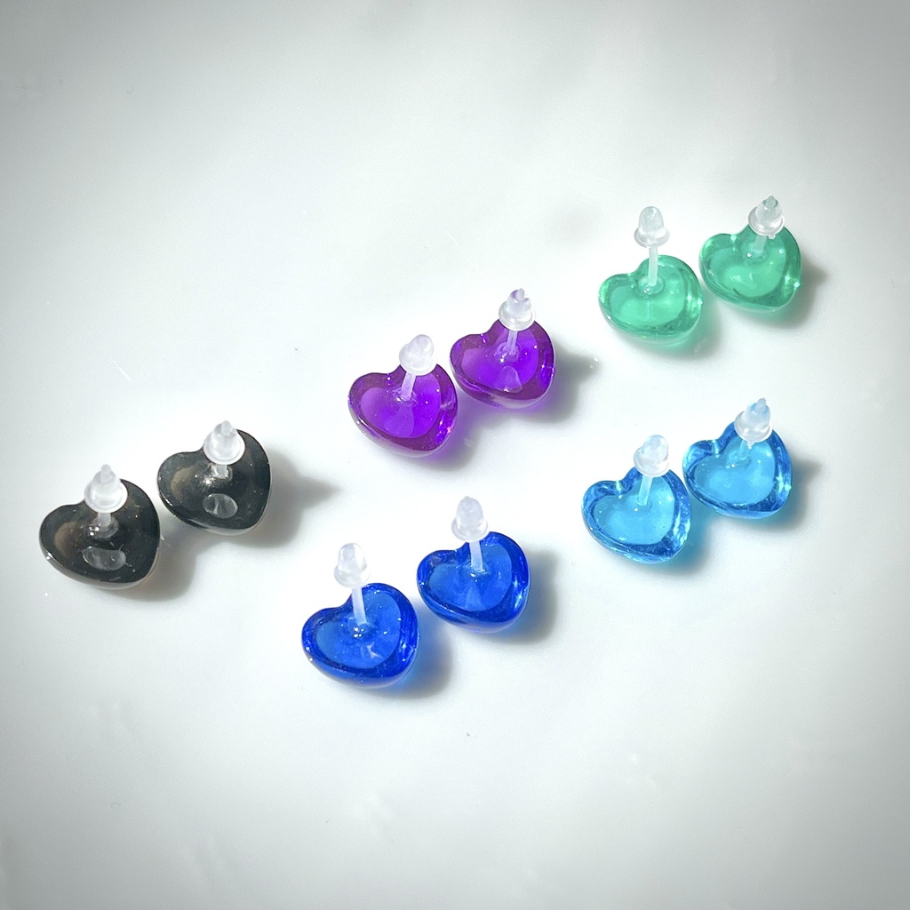 【ピュア】 クリアカラー 5種 ハート レディース ピアス ネックレス セット